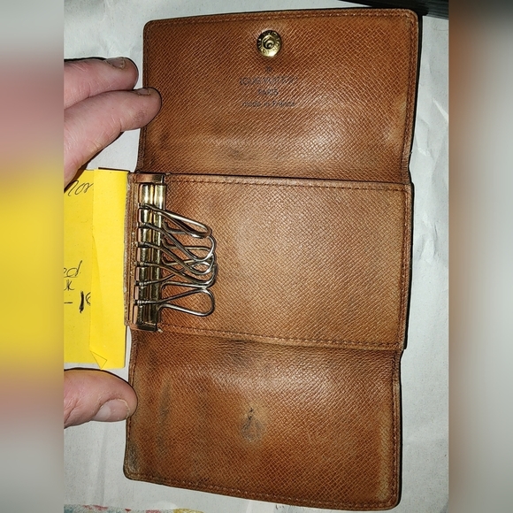 Guc vintage louis vuitton brown mono 6 key wallet see pics - Picture 7 of 9